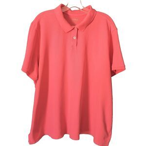 LL Bean Double L Polo Shirt Womens 3X Pink Cotton Golf Hiking Active *Lt Wear*